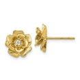 thumbnail image 4 of 14K Yellow Gold AA Diamond Post Earrings (0.07Ct), 4 of 5
