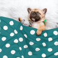 thumbnail image 3 of Rocae White Polka Dots With Teal Background for Pet Blanket Dog Blanket Cat Blanket Soft Sleep for Small Medium Pet-Small, 3 of 8