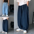 thumbnail image 5 of CENL Mens Straight Jeans Blue Loose Trousers Neutral Y2K Streetwear Casual Wide Pants, 5 of 5