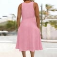 thumbnail image 4 of Plus Size Women Casual Solid Sleeveless V-Neck Long Dress with Pocket, 4 of 5