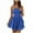Dark Blue, variant on qucoqpe Womens Summer Strapless Dress Sleeveless Backless Ruffle Flowy Mini Dress Solid Color A-Line Sundress