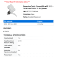 thumbnail image 2 of Expansion Tank - Compatible with 2013 - 2018 Ram 3500 6.7L 6-Cylinder 2014 2015 2016 2017, 2 of 2