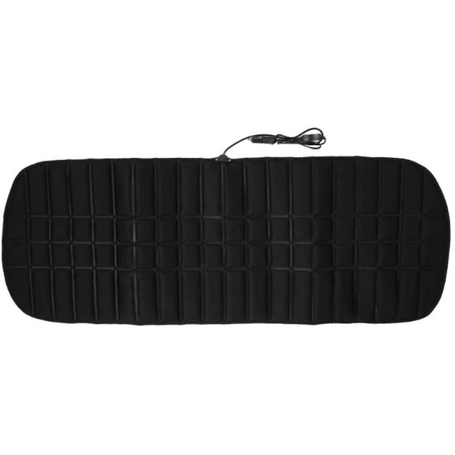 Almohadilla Calefactora Para Asiento Trasero De Coche 12 V Negro. Afortunado Sencillez