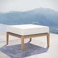thumbnail image 2 of Ottoman Lounge Chair, Grey Gray Natural, Teak Wood, Outdoor Patio Balcony Cafe Bistro Garden Hospitality Restaurant, Modern Contemporary HB34221, 2 of 7
