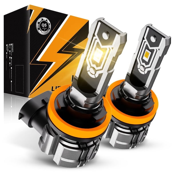 Faros antiniebla Auxbeam H11 H8 H9 10000LM 3000K Amarillo Dorado