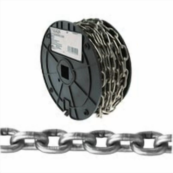 Campbell Coil Chain Bright Stainless Steel - Welded - 5/32 In, 50 Ft