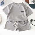 thumbnail image 4 of UAYOTSE Toddler Baby Boy Spring Summer Clothes Short Sleeve Color Block T-Shirt with Elastic Waist Set Summer Outfit Spring Summer Set for 0 6 12 18 24 M 1t 2t 3t 4t 5t 6t,Sizes 7-8 Years, 4 of 4