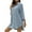 Light Blue, variant on Odeerbi Chiffon Cover Ups for Women 3/4 Sleeve Loose Beach Bikini Cover Up Trim Kaftan Swimwear White