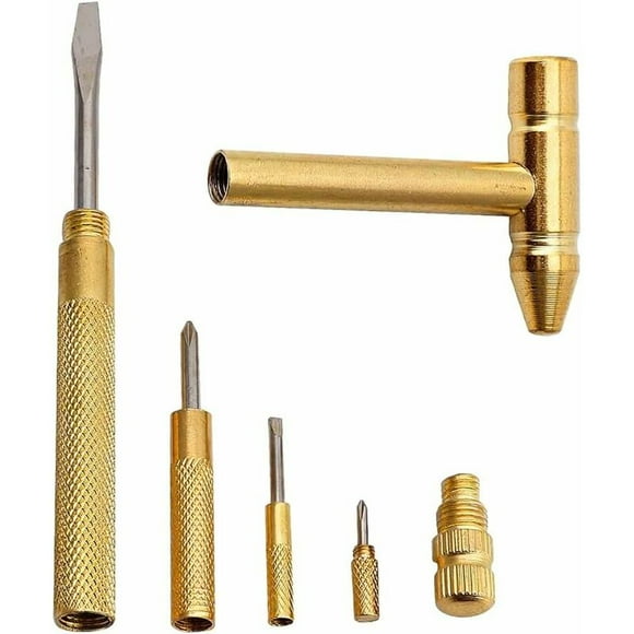 SL.GT Brass Hammer 5-in-1 Mini Hammer Copper Hammer