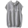 thumbnail image 4 of Fashion Hoodies Sweatshirts for Women Cute Heart Hooded Vests Y2K Casual Loose Fit Tank Tops with Pockets Womens Fall Trending Clothes Sleeveless Athletic Lightweight Oversized Sweatshirt, 4 of 4
