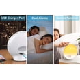 thumbnail image 2 of Wake Up Light Sunrise Despertador para niños, personas que duermen mucho, dormitorio, con simulación de amanecer, ayuda para dormir, alarmas duales, radio FM, repetición, luz nocturna, luz d, 2 of 4