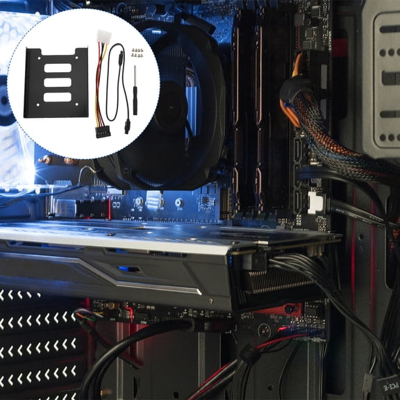 KHBUAB 1Set Universal Ssd Mount Bracket for Hard Drive Upgrade and Computer Assembly 4.9X3.9X0.8in