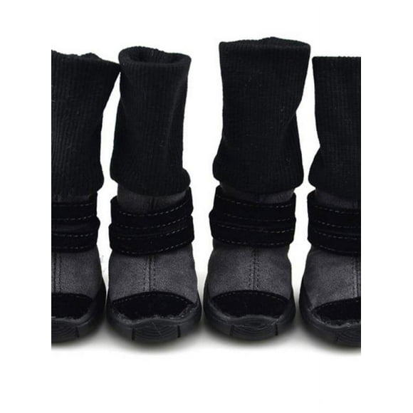 DEBGFS Dog Boots For Dogs Non-Slip Waterproof Dog Booties For Outdoor Dog Shoes For Small To Large Dogs 4pcs With Rugged Sole Black-Blue,black,XL