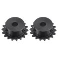 thumbnail image 1 of Unique Bargains #25 Chain Roller Sprocket, 8mm Bore 1/4' Pitch 18 Tooth Single Strand Chain Sprocket with Set Screws 2Pack, 1 of 6