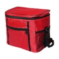 thumbnail image 3 of Bolsa térmica aislante para transporte de pasteles, fiambrera, bolsa de entrega de alimentos, bolsa térmica aislada para oficina, playa y comercial Rojo, 3 of 8