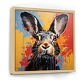thumbnail image 2 of Designart "Hues In Pop Art Portrayal Of A Rabbit II" Animals Rabbit Floater Framed Canvas Prints, 2 of 5