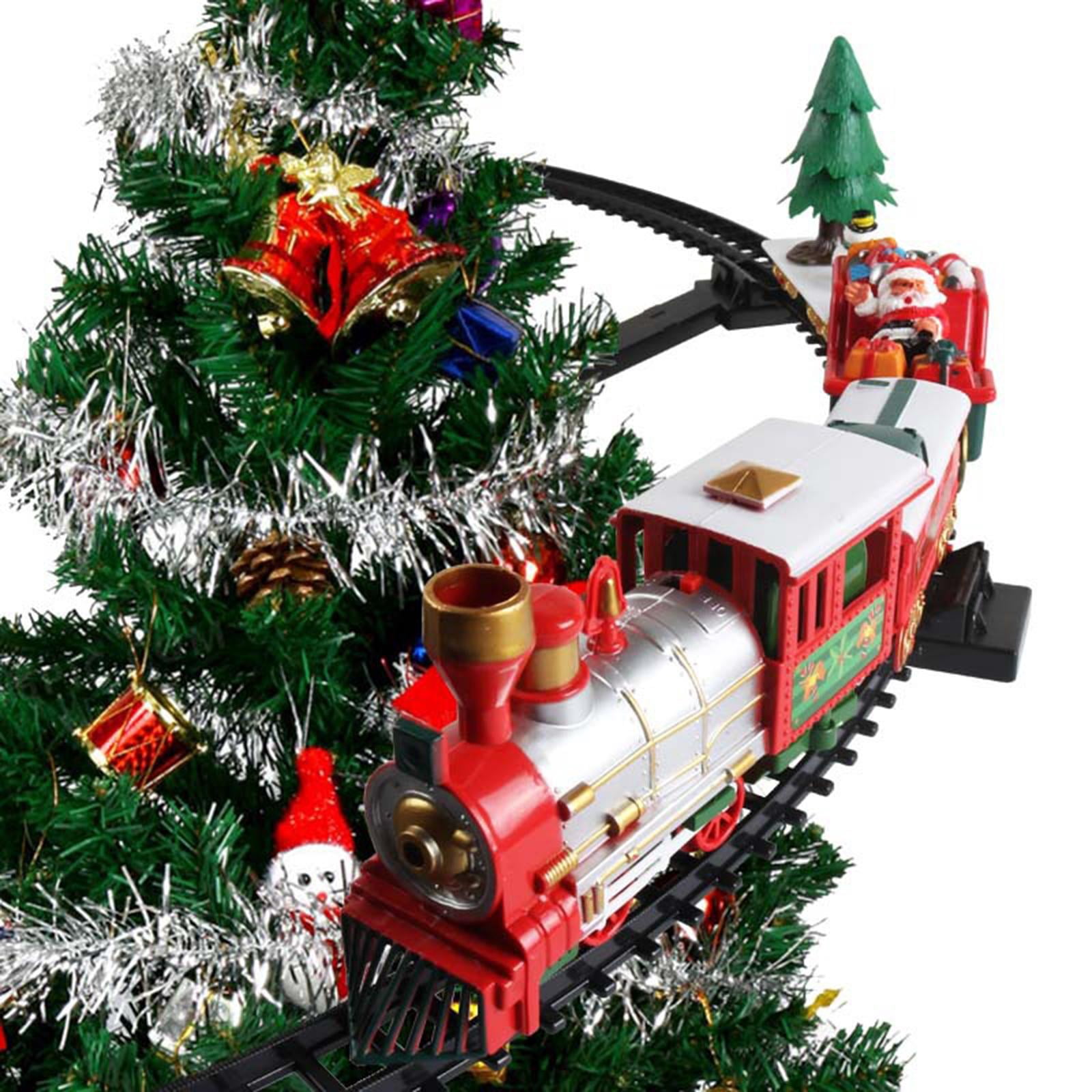Tren Eléctrico Navideño Con Sonidos Y Luces - 18 Piezas Para Colgar En El árbol - Incluye Vías Y Decoración - Regalo Perfecto Para Niños