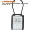 thumbnail image 4 of Key Lock Box, 4 Digit Portable Lock Box, Outdoor Waterproof Resettable Code Security Key Storage Box Portable for Indoor Outdoor Home, Office, Garage, School, Gym, Airbnb, Realtor, 4 of 8