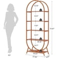 thumbnail image 2 of Finmind 5-Tier Arched Bookcase,Open Book Shelves with Metal Frame, 2 of 7