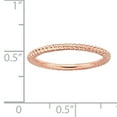 thumbnail image 3 of Stackable Expressions Sterling Silver Pink-plated Twisted Ring, 3 of 7