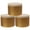 Golden, variant on Shisuyan Candle Cans Iron Wood Graining Cover 3Pcs 3.1In