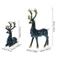 thumbnail image 4 of 2 Pcs Elk Ornaments Statue Garden Sculpture Origami Paper Resin Crafts Animal Design Adornment Set, 4 of 6