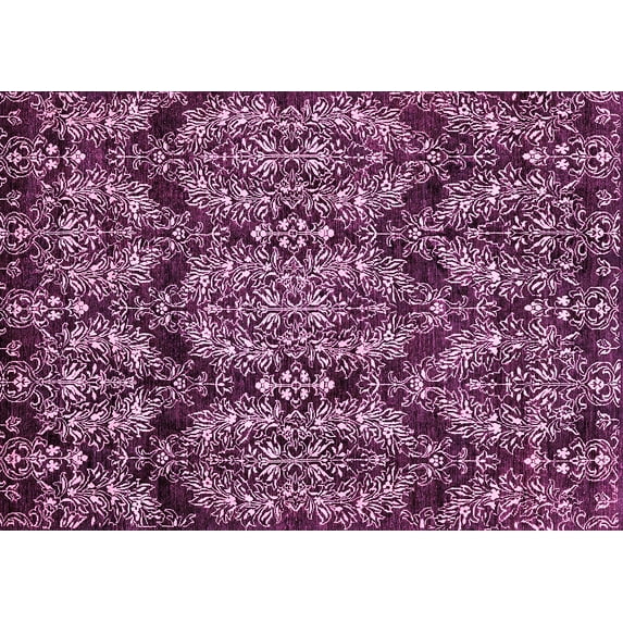 Ahgly Company Indoor Rectangle Abstract Pink Modern Area Rugs, 2' x 4'