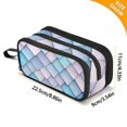 thumbnail image 4 of FORMRS Pencil Case with 3 Compartments Zipper Pouch, Elementary School Level and up, Purple Art Pattern, 4 of 8
