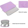 thumbnail image 2 of Mosiso Laptop Sleeve for MacBook Air Pro 13 inch M3 M2 M1 Lenovo Dell HP Asus Acer, Protective Neoprene Notebook Bag with Small Case, Purple, 2 of 8