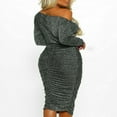 thumbnail image 4 of PENGXIANG Femmes hors Épaule Envelopper Robe Longue Jupe Bodycon Soirée Cocktail Robe de Soirée, 4 of 4
