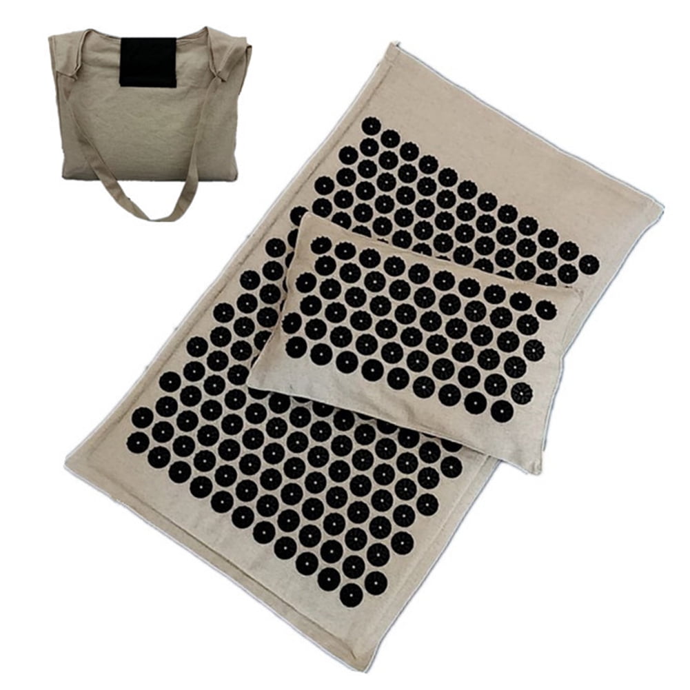Acupressure Mat and Pillow Set for Back/Neck Pain Relief Muscle