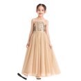 thumbnail image 5 of Ekidsbridal Girl Wedding Flower Girl Dress - Spaghetti Strap Lace Up Sequins with Tulle 122-A (Size: 4-12), 5 of 6