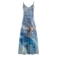 thumbnail image 4 of Puntoco Vestidos Mujer Verano Mujer Verano Casual Estampado V-Cuello Sin Mangas Vestido De Correa, 4 of 5