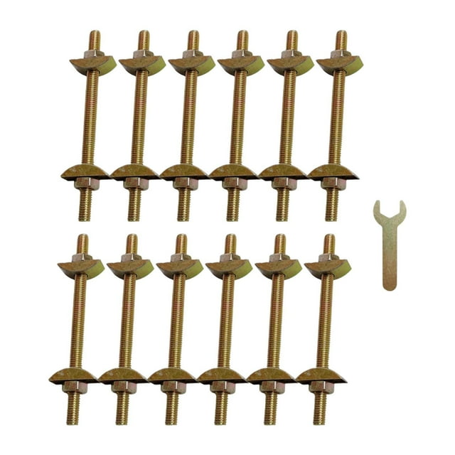 simhoa Countertop Connector Lightweight Draw Bolt for Stair Headboard Residential M8x100 12Pcs