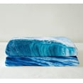 thumbnail image 5 of Ocean Wave Fleece Throw Blanket for Bed Sofa Couch Summer Sea Beach Sherpa Blanket Hawaiian Tropical Printed Plush Blanket Microfiber Wave Surfing Fuzzy Blanket Blue 40"x50", 5 of 6