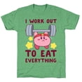 thumbnail image 2 of I Work Out to Eat Everything Kirby Unisex Triblend Tee Tee Shirt Sweatshirt Hoodie, 2 of 7