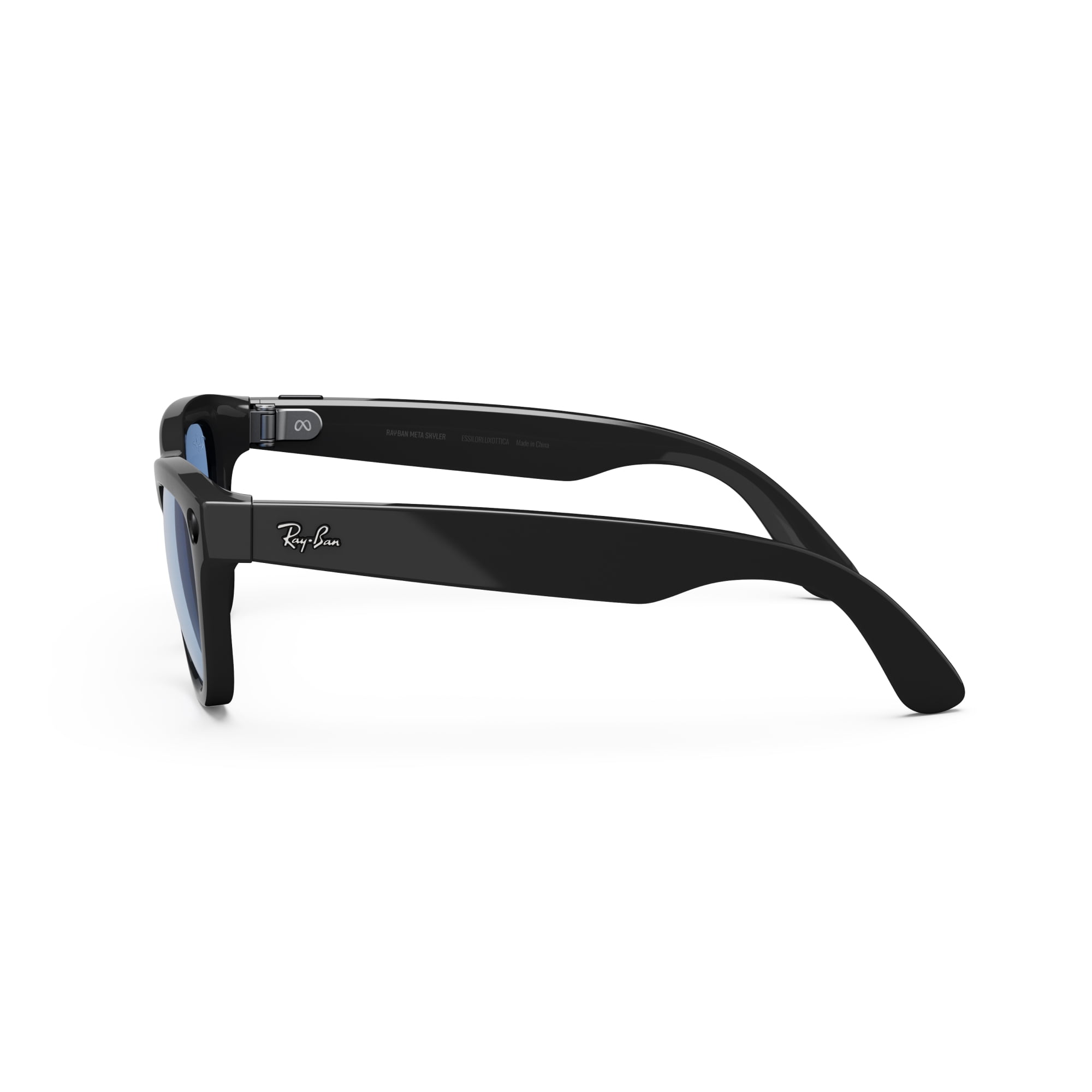 Ray-Ban Meta, Skyler Glasses with Meta AI, Audio, Photo, Video Compatibility, Shiny Black, Blue Transition, Regular Fit