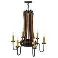 thumbnail image 2 of Meyda Tiffany 157624 Barrel Stave 6 Light 30" Wide Taper Candle Style Chandelier, 2 of 4
