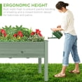 thumbnail image 5 of Best Choice Products 48x24x30in Raised Garden Bed, Elevated Wooden Planter for Yard w/ Foot Caps, Liner - Sage, 5 of 7