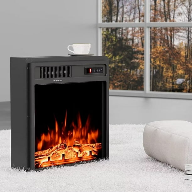 WAMPAT Electric Fireplace Insert 18'' Freestanding Heater with