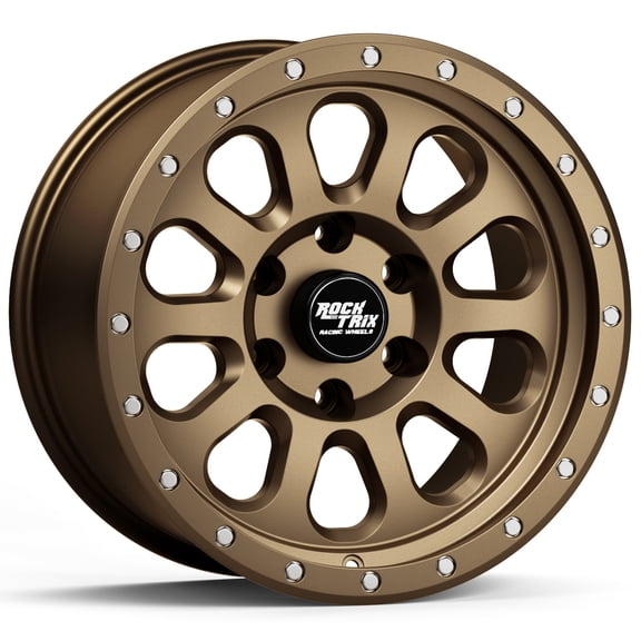 RockTrix RT111 18 inch Wheel Compatible with Chevrolet Silverado 1500 Tahoe, 6x5.5 Rim 6x139.7 Wheel, 18x9, -12 Offset, 4.5 Backspace, Also fits GMC Sierra 1500 Yukon, Bronze