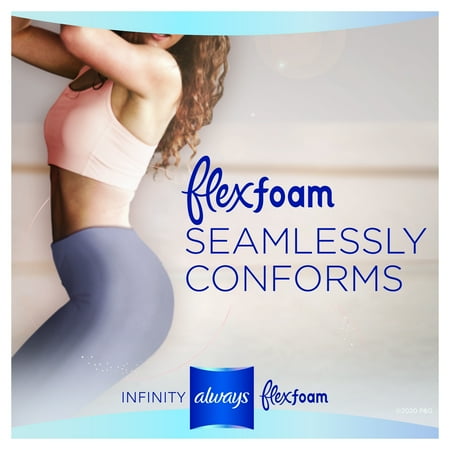 Always Infinity Super Pads Absorbency with Wings, Unscented, Size 2, 96 Ct