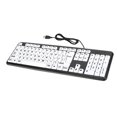 thumbnail image 1 of kurtrusly Computer Large Print Wired Keyboard Fluent Typing Lightweight USB Keyboards Cable Input Equipment Keypad Elderly Weak Sight, 1 of 7