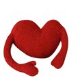 thumbnail image 1 of Almohada de peluche suave con dibujos animados, perfecta y cómoda decoración para sala de estar, dormitorio y oficina. Encantadora almohada asimétrica con forma de corazón rojo, 1 of 8
