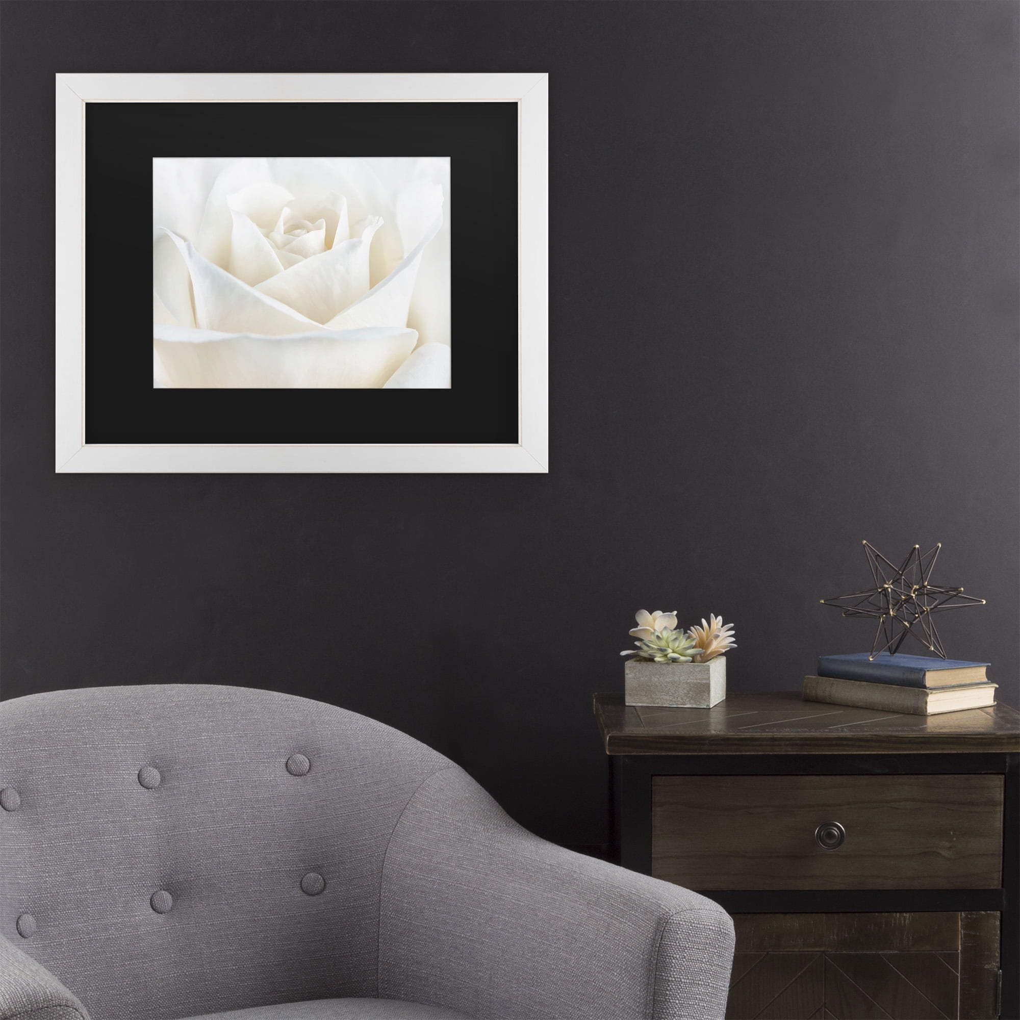 Trademark Fine Art 'Pure White Rose' Canvas Art by Cora Niele