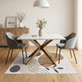 thumbnail image 3 of ODIKA 5'x7' Warm Earth Tones Abstract Design Washable Area Rug Mid-Century Modern Minimalist Style for Dining Room, Under Table, Home Office, Non-Slip Chair-Friendly, 3 of 7