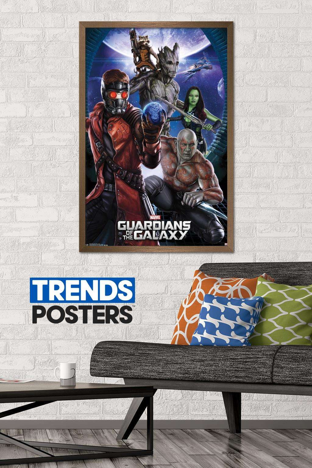Marvel Cinematic Universe - Guardians of the Galaxy - Group Wall Poster, 22.375" x 34", Framed