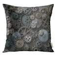 thumbnail image 1 of RYLABLUE Retro Technology Cogwheels and Metal Gears Abstract Apparatus Arrangement Black Throw Pillowcase Cushion Case Cover, 1 of 1