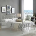 thumbnail image 2 of Full size White Classic Metal Platform Bed Frame with Headboard and Footboard, 2 of 3