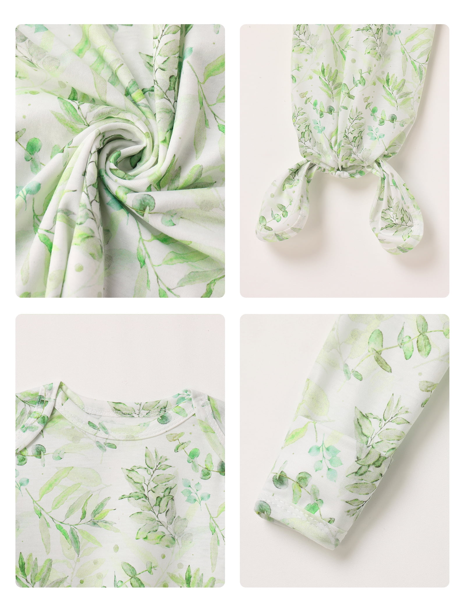 FYMNSI Maternity Robe and Baby Receiving Blanket Robe and Swaddle Set Hospital Labor Delivery Matching Outfits for Mom&Baby 2XL/3XL
